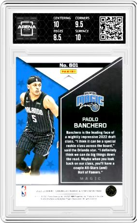 2022-23 Panini Chronicles Paolo Banchero #601 Rookie & Stars Basketball AC 9