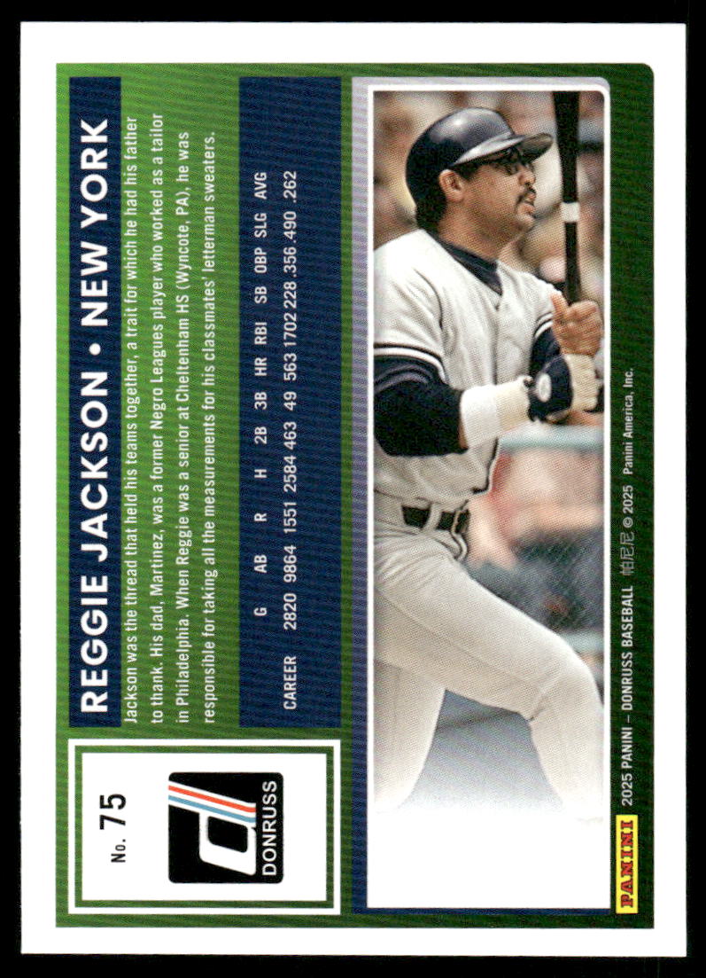 2025 Donruss Reggie Jackson #75 Baseball