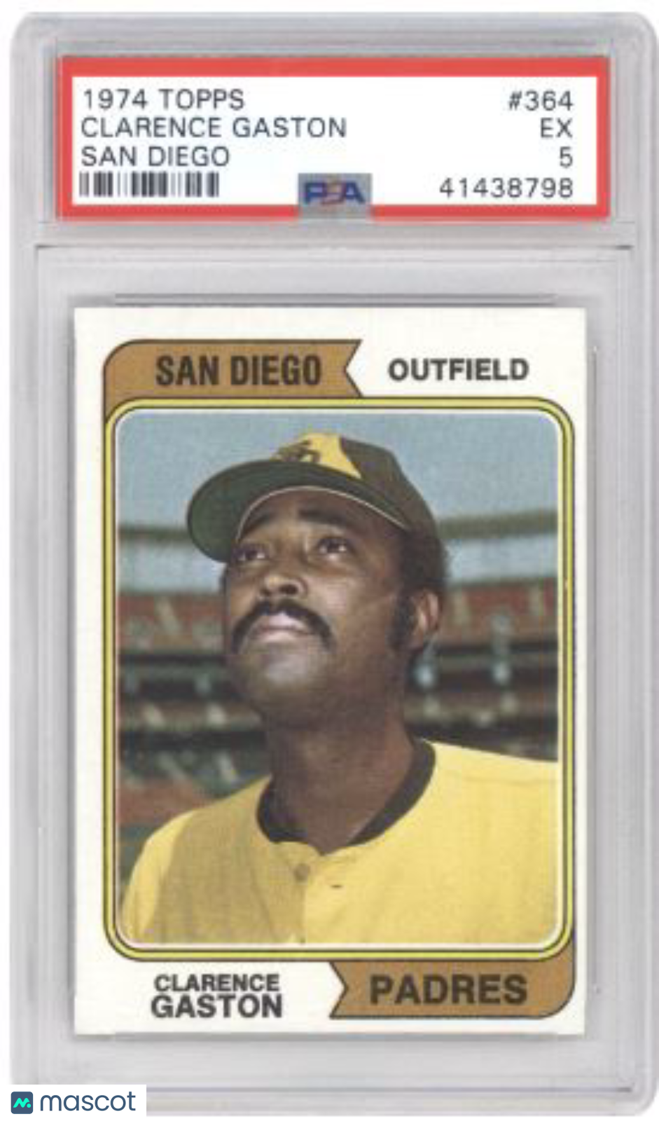 1974 Topps Clarence Gaston #364 San Diego Baseball PSA 5