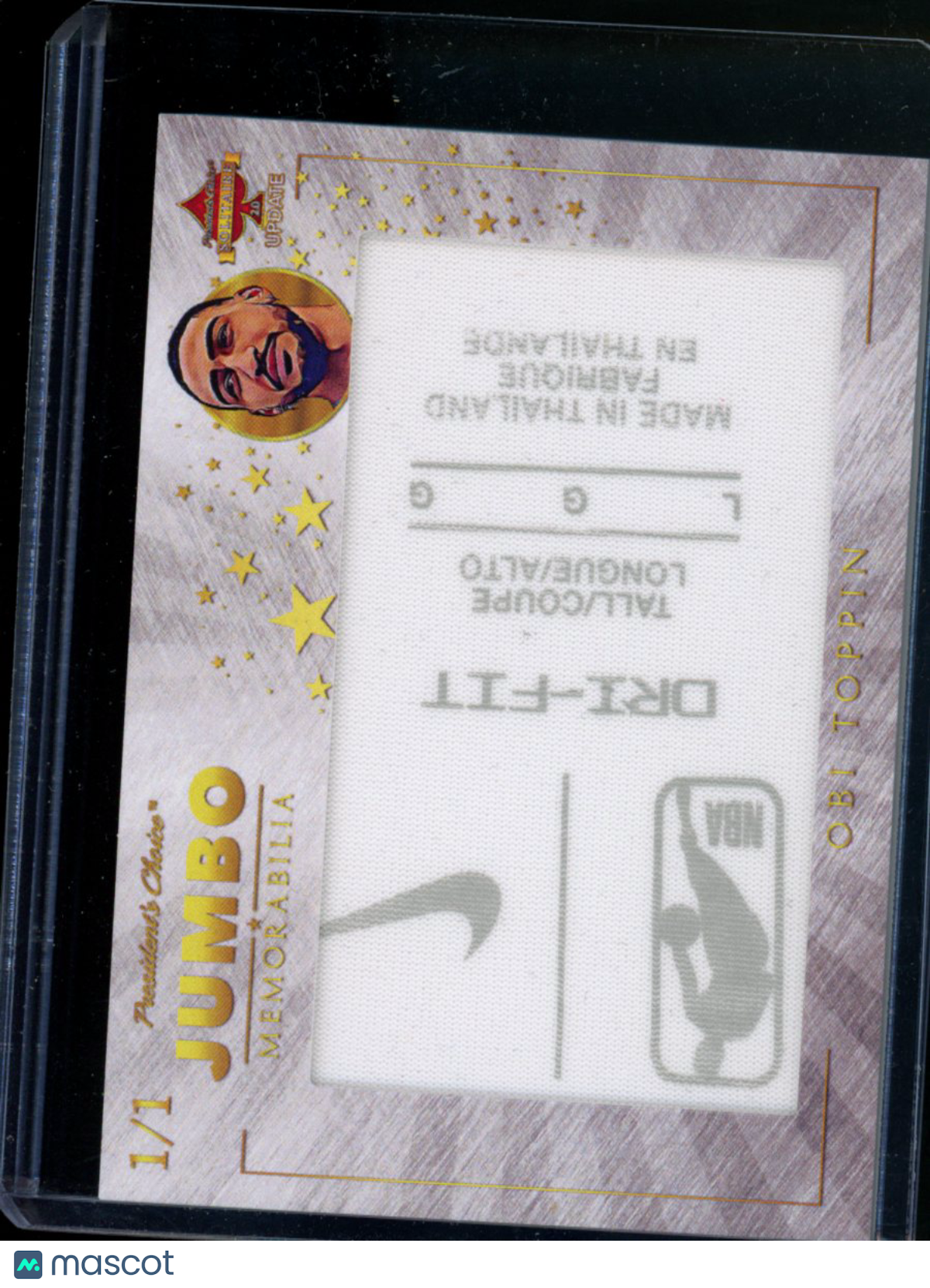 2023 President's Choice Obi Toppin Jumbo Memorabilia 1/1 Basketball