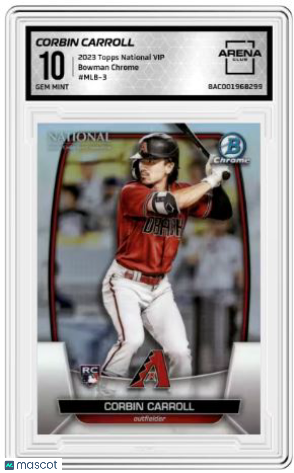 2023 Topps Bowman Chrome National VIP Corbin Carroll #MLB-3 RC Arena Club 10