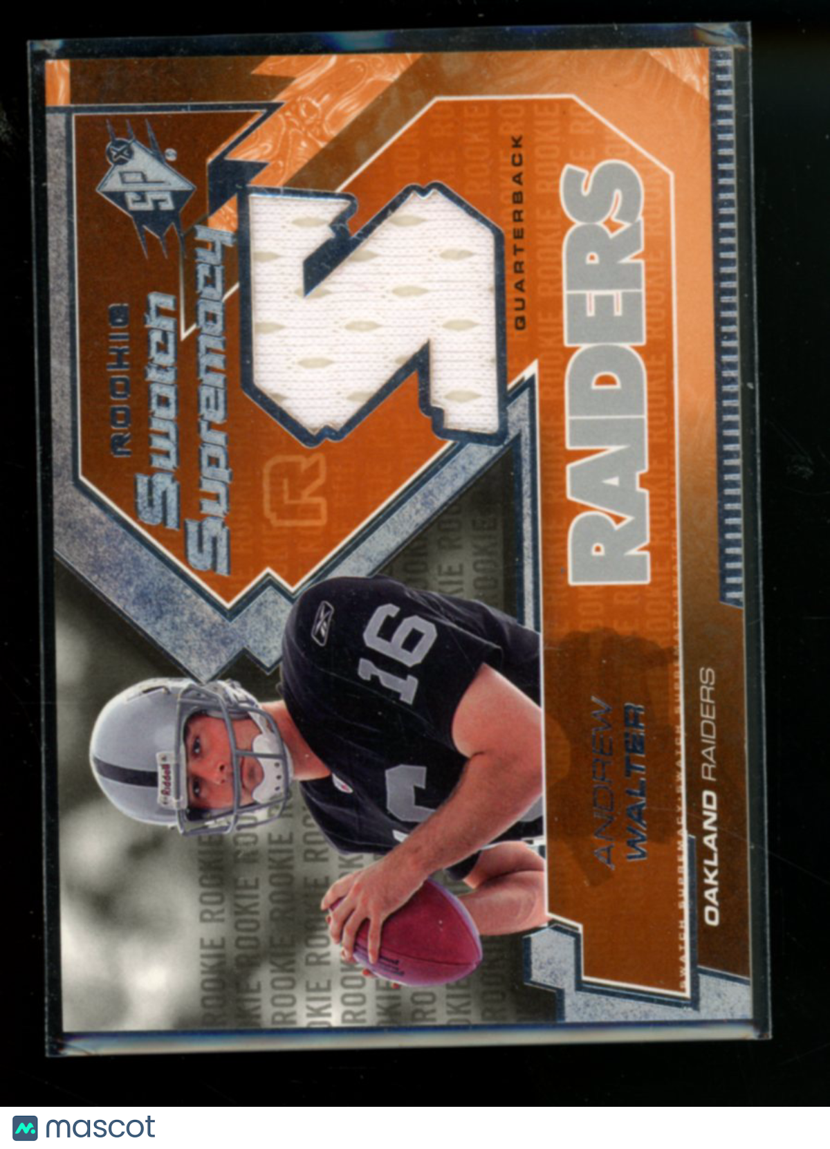 2005 Upper Deck Rookie S Swatch Supremacy Andrew Walter #RS-AW Rookie Jersey
