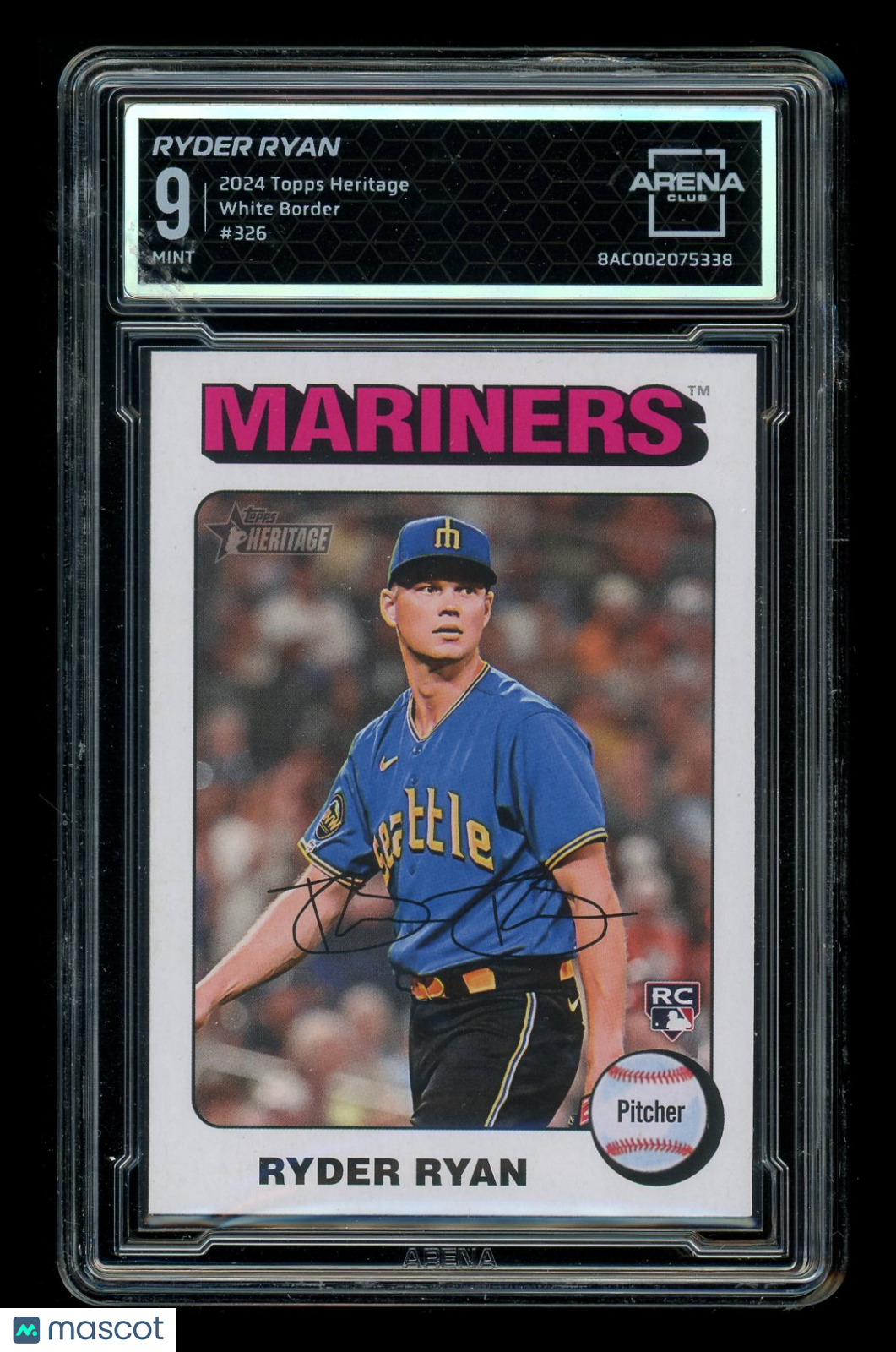 2024 Topps Heritage Ryder Ryan #326 RC Baseball Arena Club 9