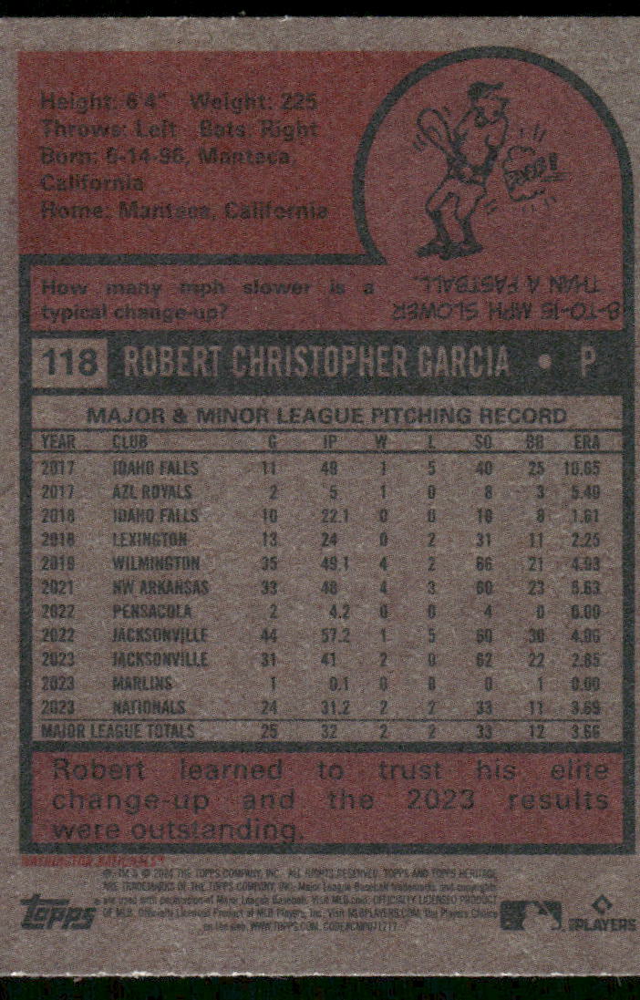 2024 Topps Heritage Robert Garcia #118 RC Baseball