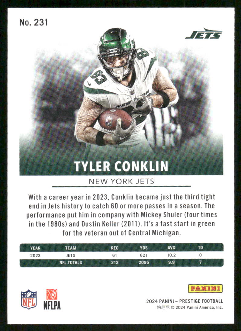 2024 Panini Prestige Tyler Conklin #231 Football