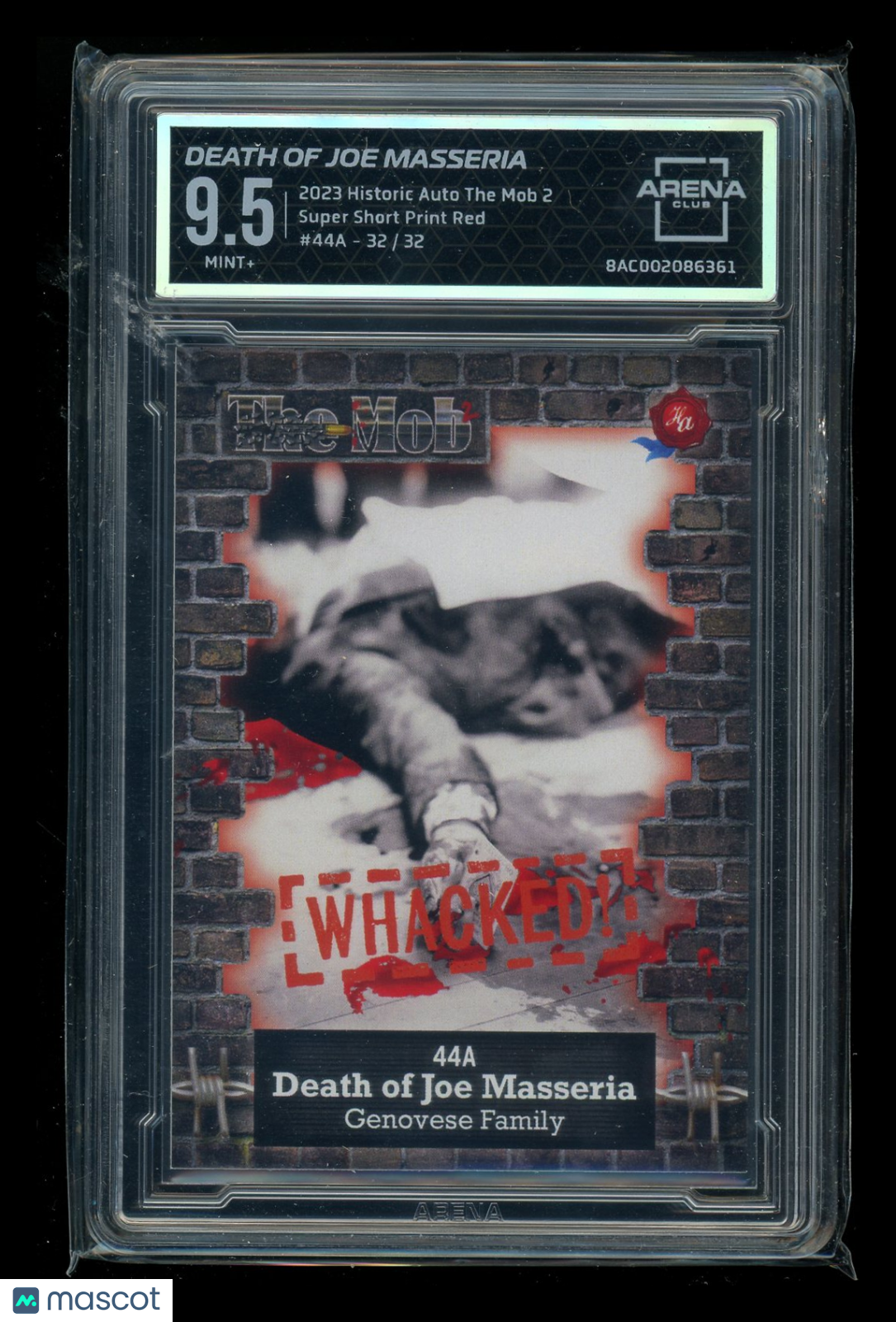 2023 Historic Auto The Mob 2 Super Short Print Red Joe Masseria 32/32 44A AC 9.5