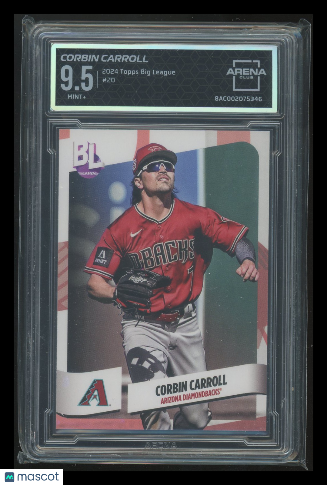 2024 Topps Big League Corbin Carroll #20 Baseball Arena Club 9.5