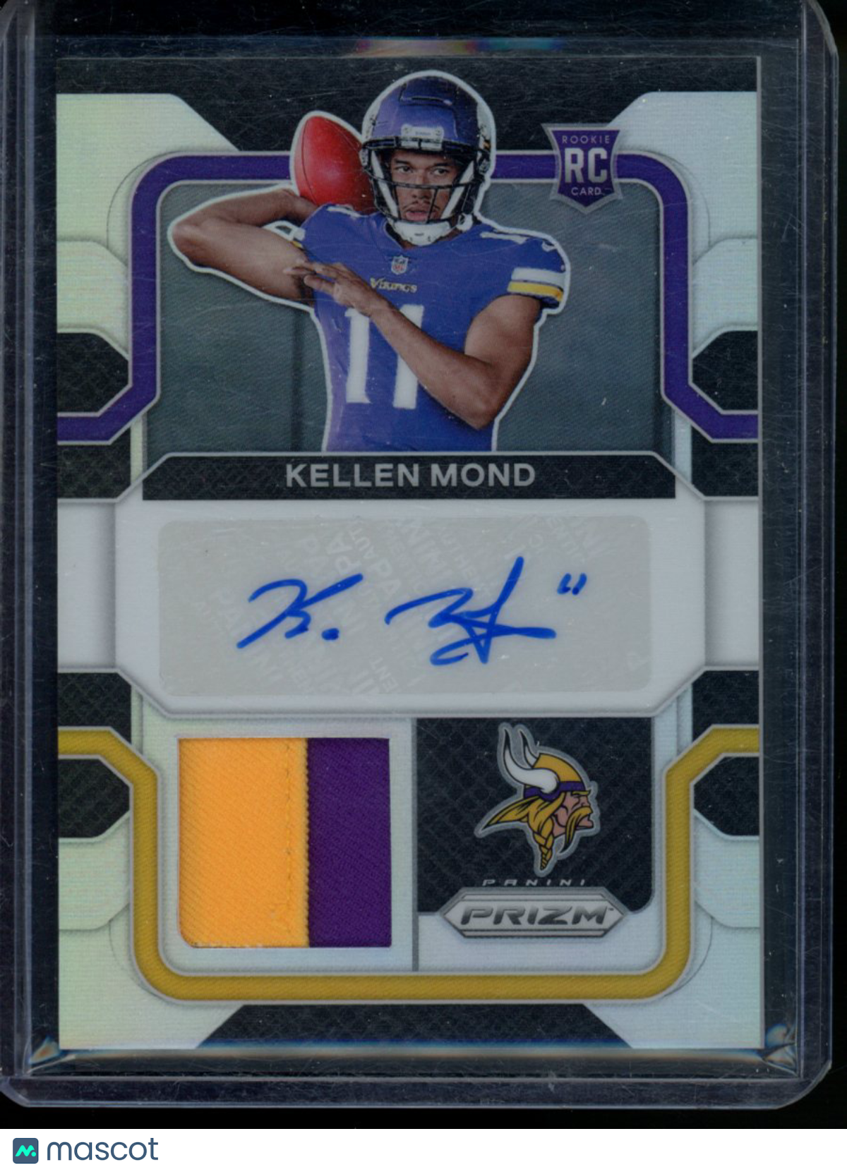 2021 Panini Prizm Kellen Mond #RPA-KM Auto 85/99 RC Patch Football