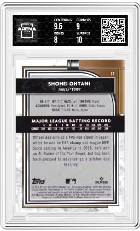 2021 Topps Museum Collection Shohei Ohtani #71 Baseball AC 8.5