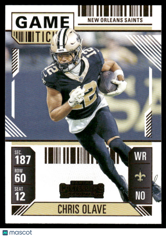 2025 Panini Contenders Football Chris Olave #70 Gold Football