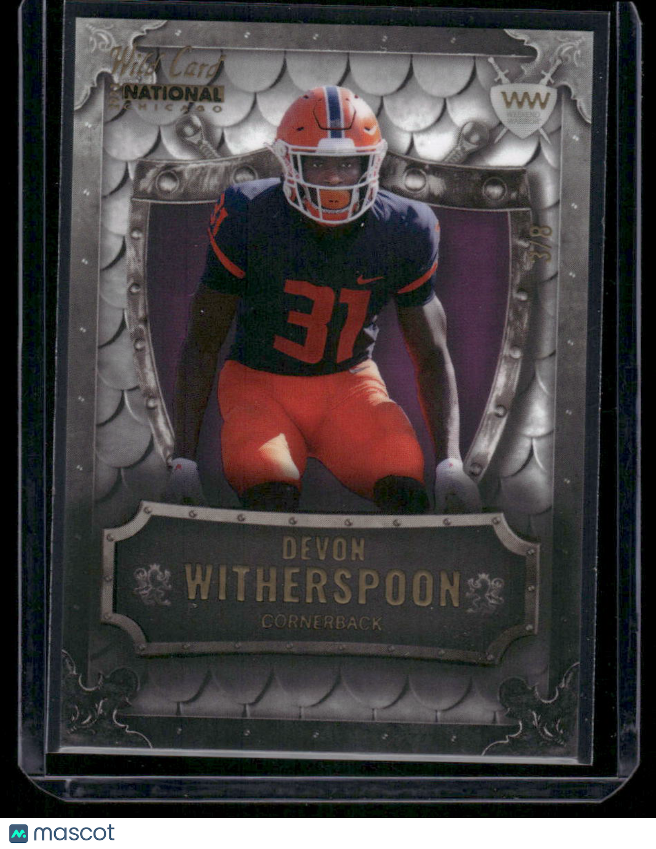 2023 Wild Card National WWN Devon Witherspoon #WWN-14 3/8 Football