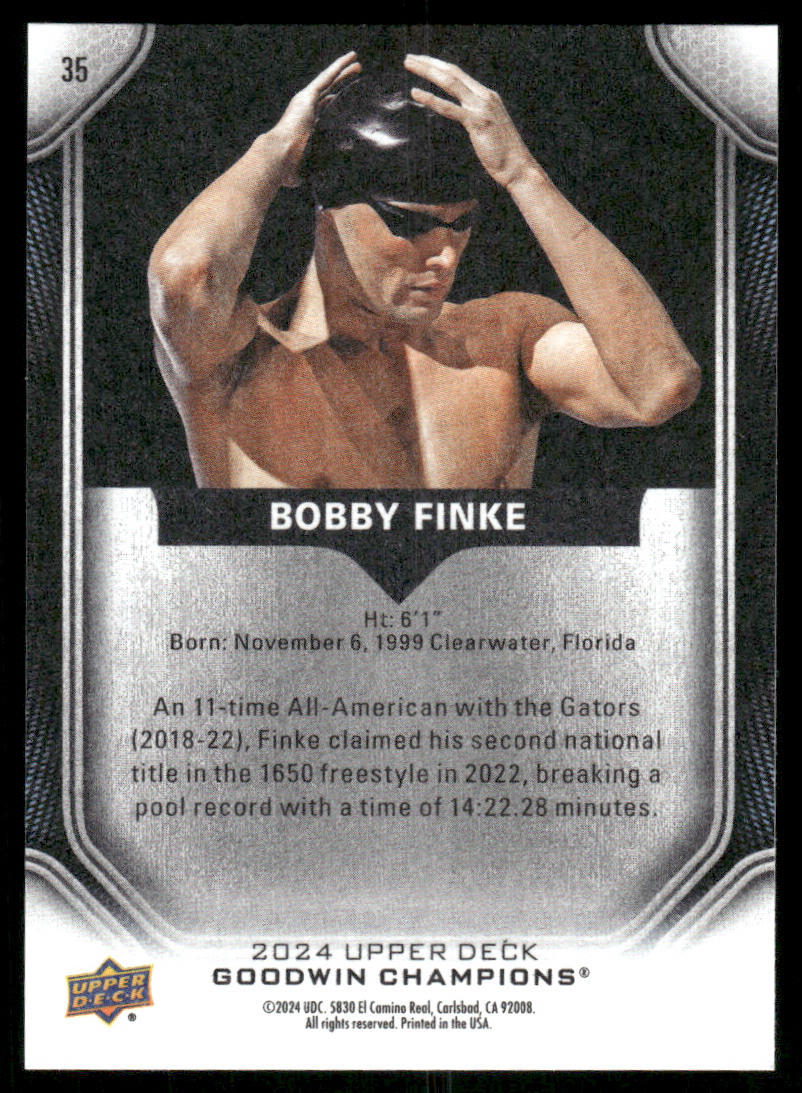 2024 Upper Deck Goodwin Champions Bobby Finke #35 Swimming