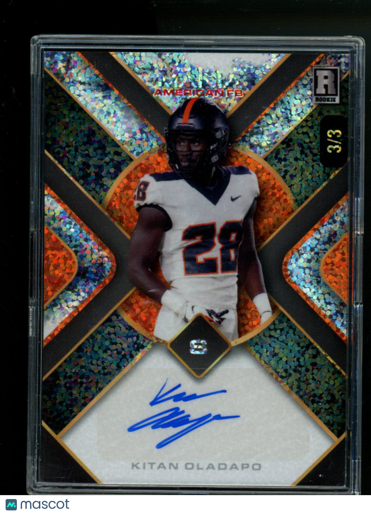 2024 Wild Card Auto Mania American FB Kitan Oladapo #AMAT-KO 3/3 Football