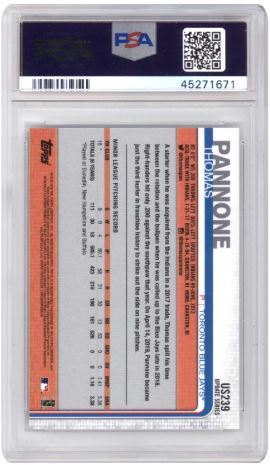 2019 Topps Update Thomas Pannone #US239 Rainbow Foil Baseball PSA 10