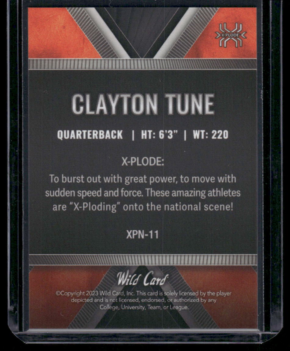 2023 Wild Card National X-Plode Clayton Tune #XPN-11 6/10 Football