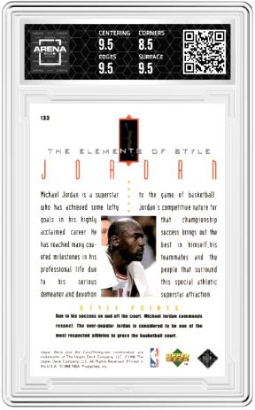 1998-99 UD MJ Living Legend Michael Jordan #133 Elements of Style Golf AC 9