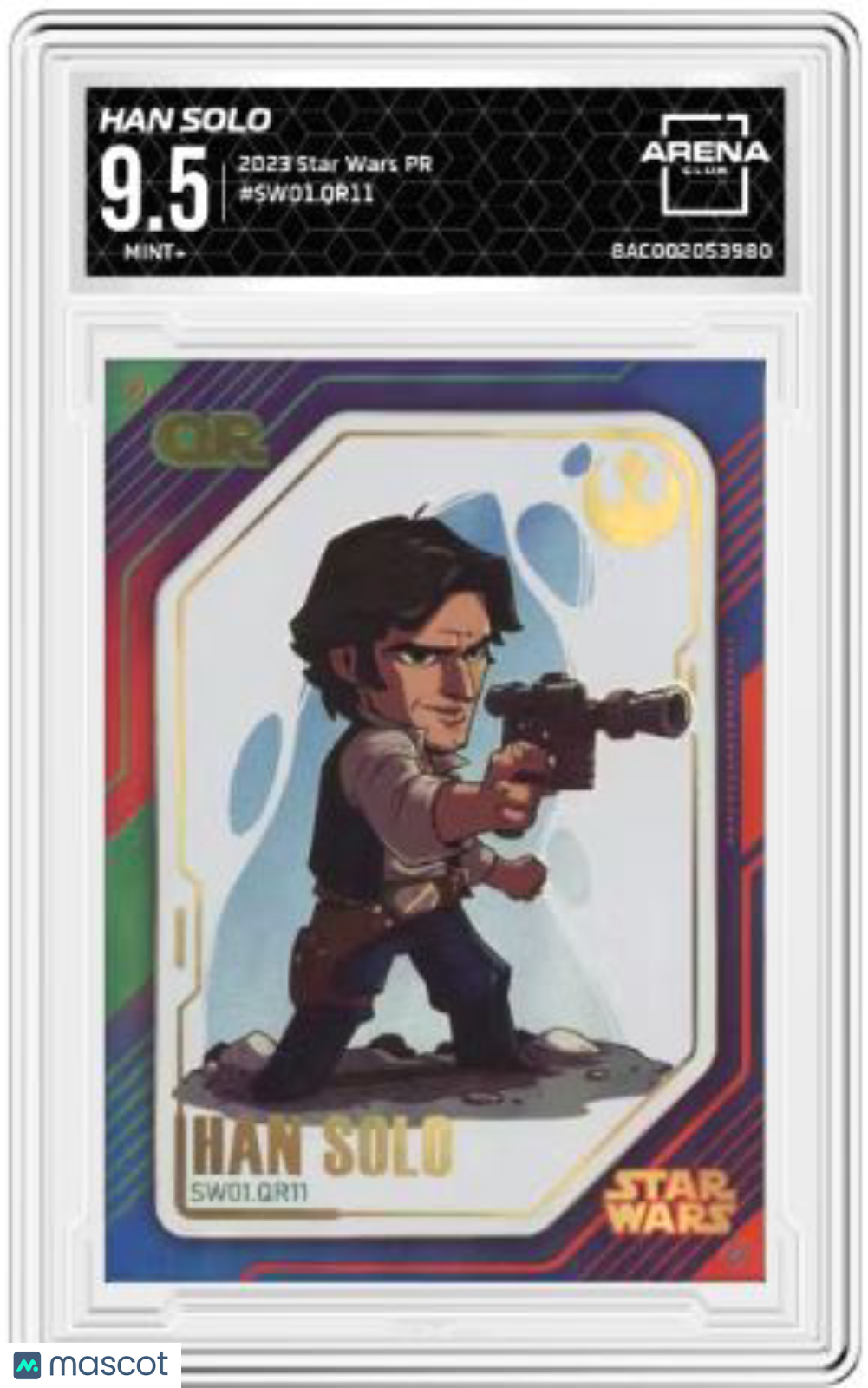 2023 Star Wars PR Han Solo #SW01.QR11 Arena Club 9.5