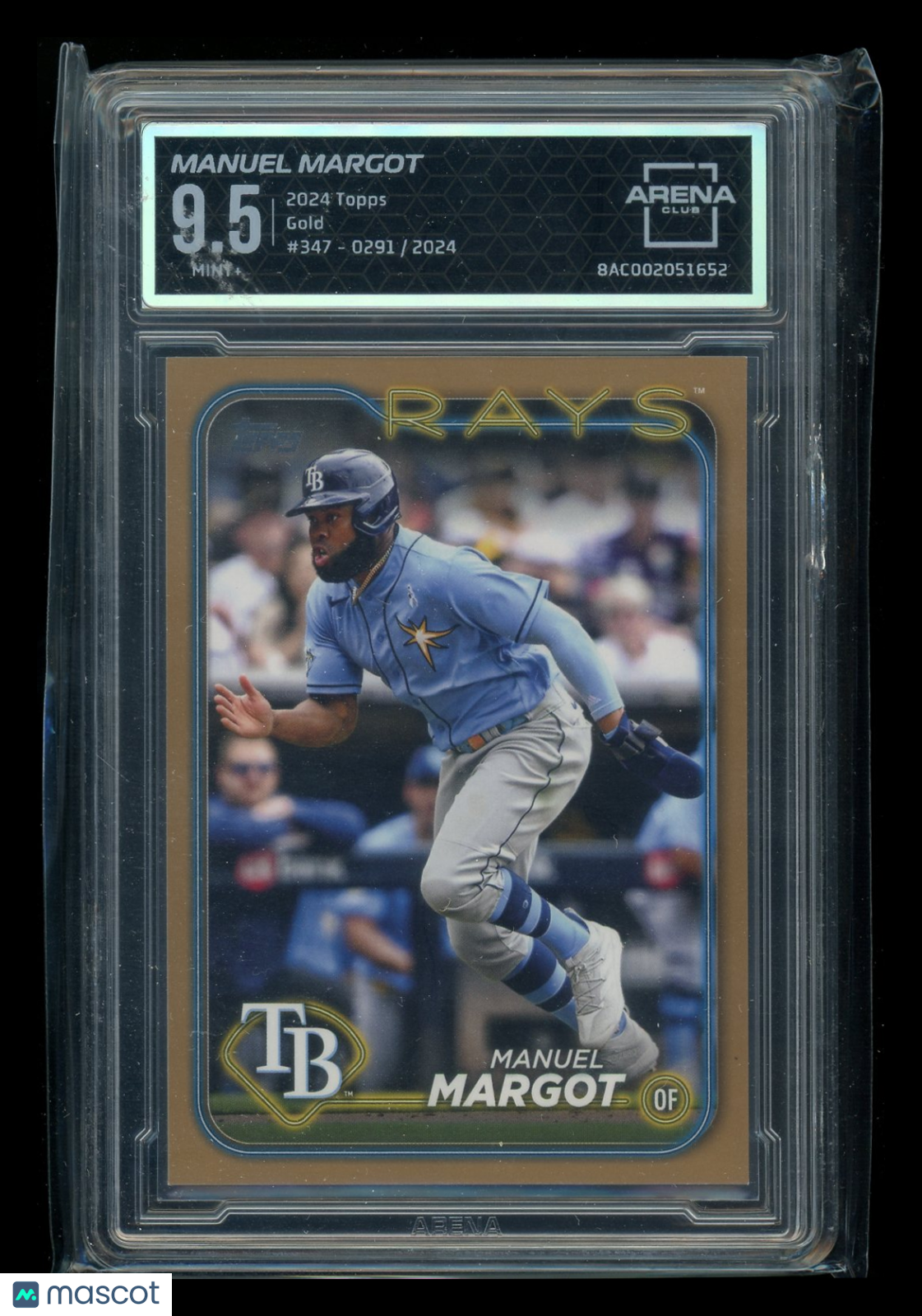 2024 Topps Gold Manuel Margot #347 0291/2024 Baseball Arena Club 9.5