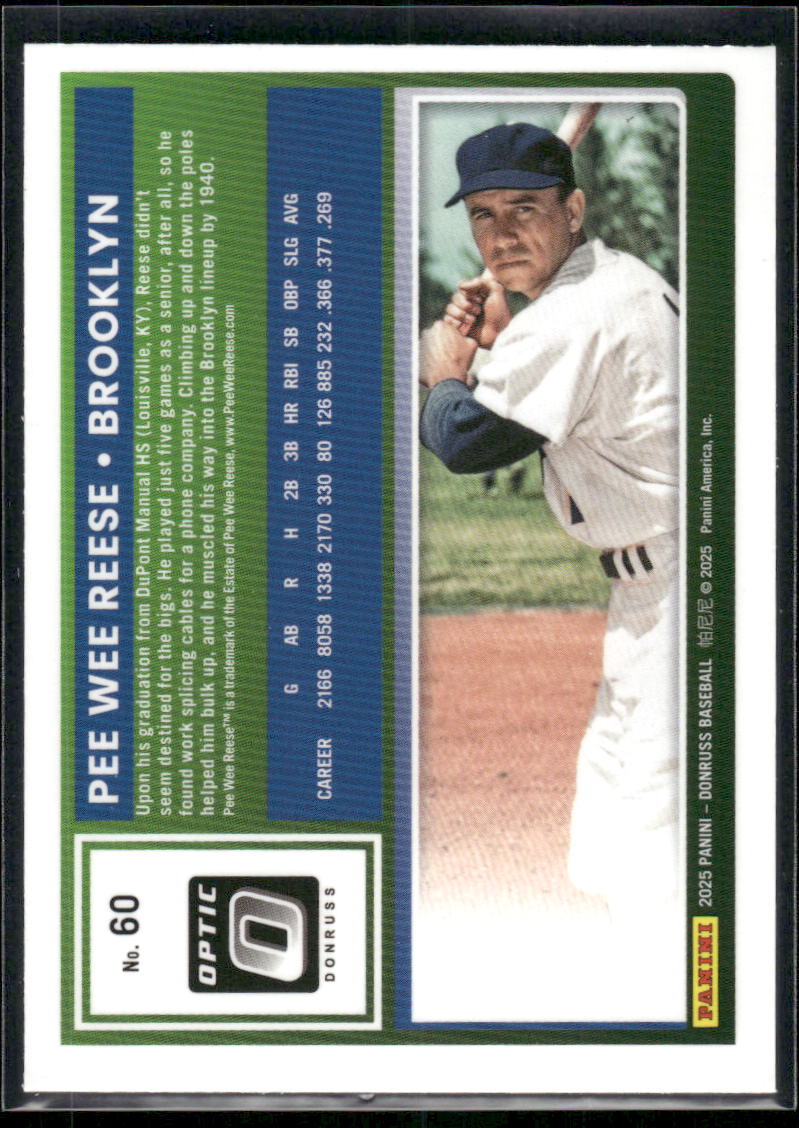 2025 Donruss Pee Wee Reese #60 Optic Baseball