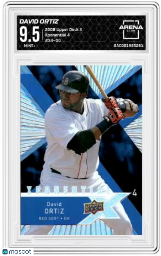 2008 Upper Deck X David Ortiz #X4-DO Xponential 4 Baseball Arena Club 9.5