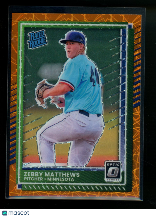 2025 Donruss Zebby Matthews #81 Orange Rated Rookie Baseball