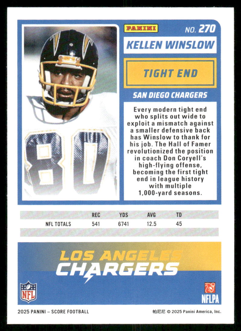 2025 Score A Treat Kellen Winslow #270 Football