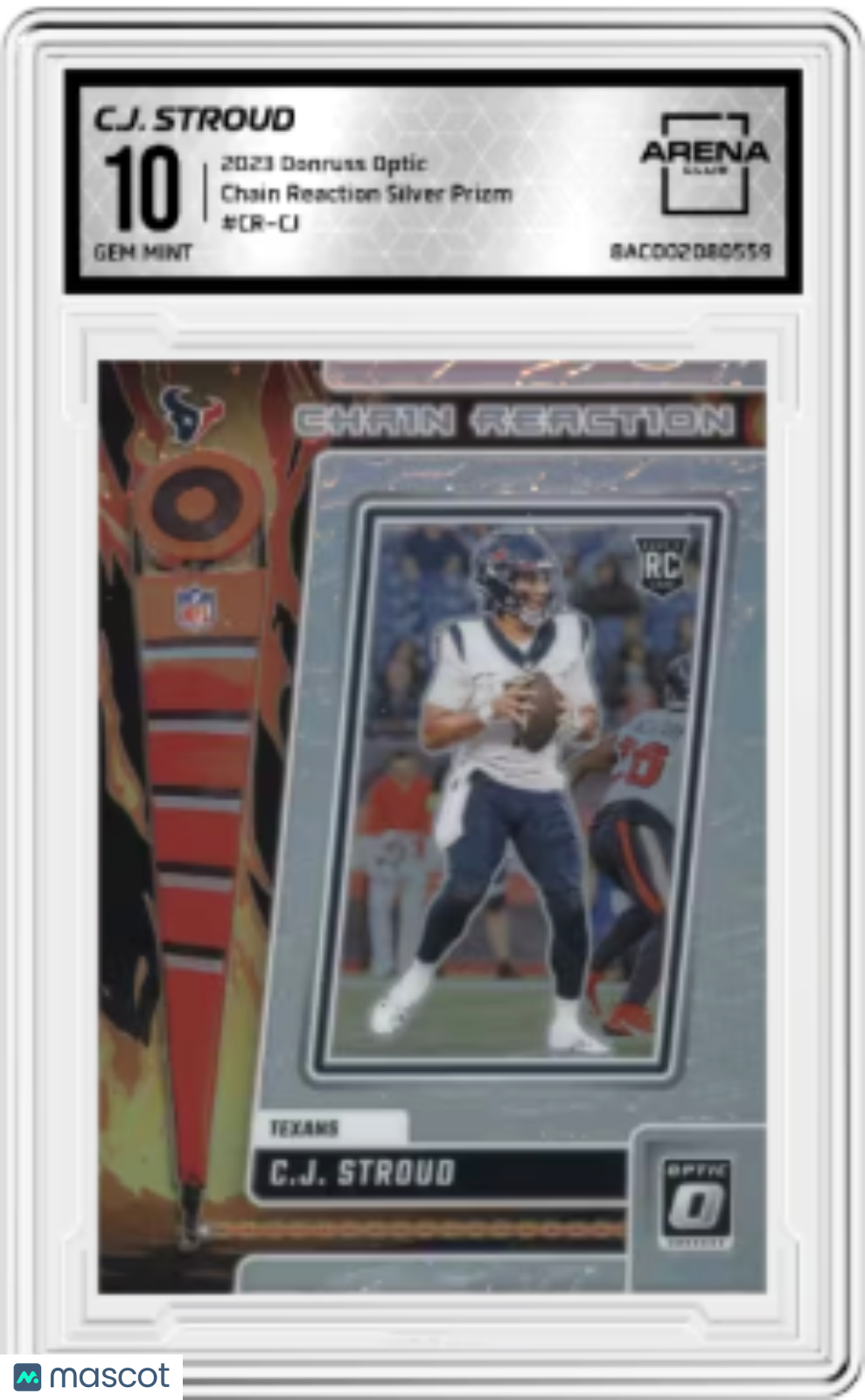 2003 Panini Donruss Optic Chain Reaction Silver Prizm C.J. Stroud CR-CJ RC AC 10