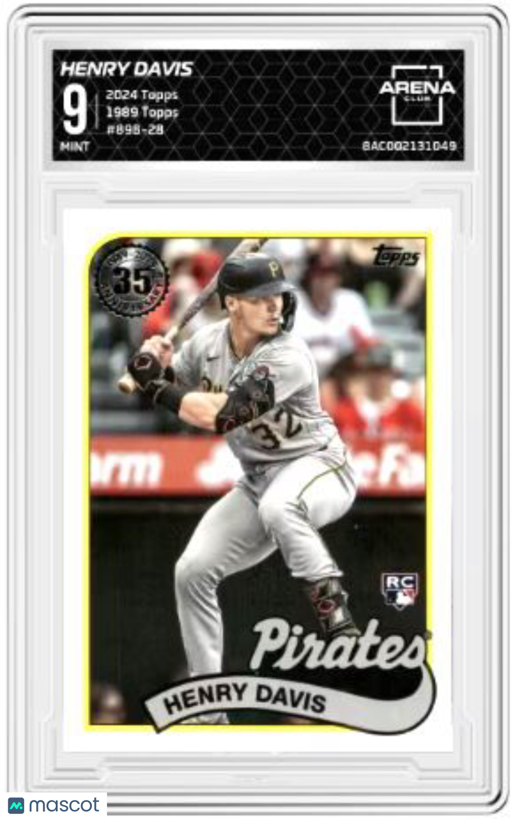 2024 Topps Henry Davis #88B-28 RC Baseball Arena Club 9