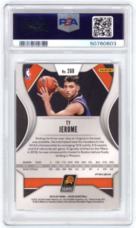 2019 Panini Prizm Ty Jerome #268 Silver Basketball PSA 9