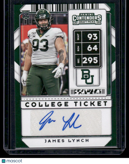 2020 Panini Contenders Draft Picks James Lynch #235 College Ticket Football