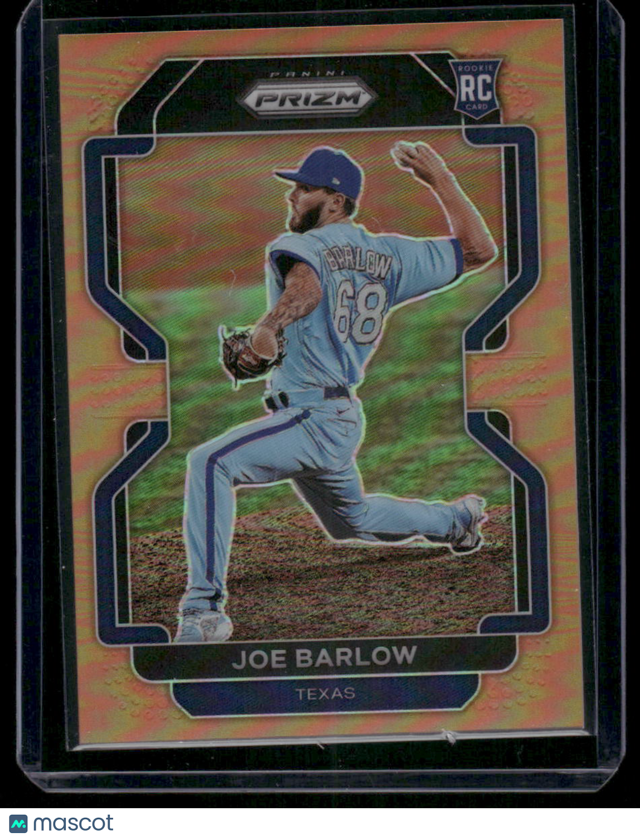 2022 Panini Prizm Joe Barlow #96 Orange RC 061/100 Baseball