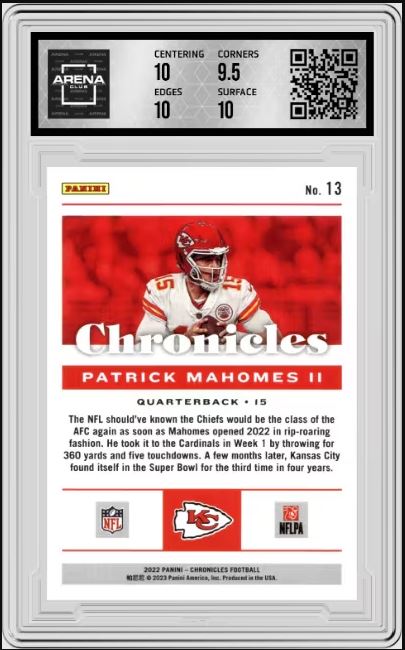 2022 Panini Chronicles Patrick Mahomes II #13 Football AC 10