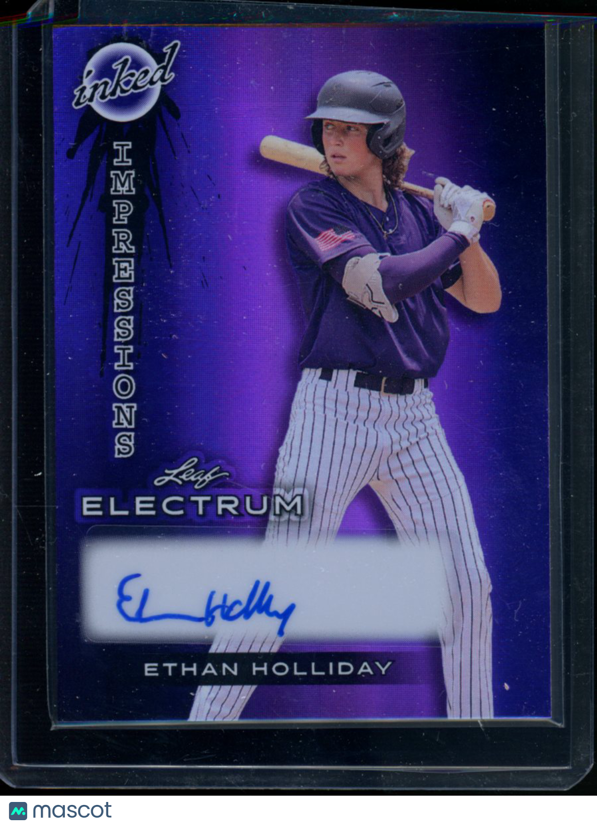 2024 Leaf Electrum Inked Impressions Ethan Holliday #II-EH1 7/25 Autograph
