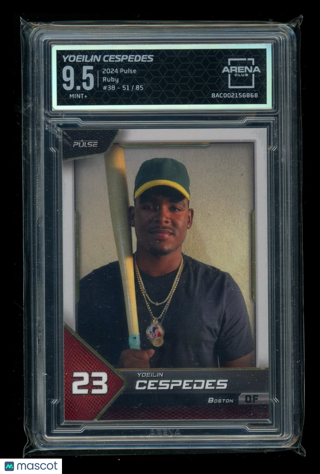 2024 Pulse Baseball Yoelín Céspedes #38B Ruby 51/85 Baseball Arena Club 9.5