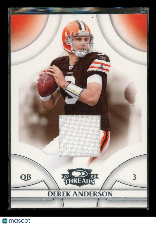 2008 Donruss Threads Derek Anderson #3 154/250 Game-Worn Jersey Football