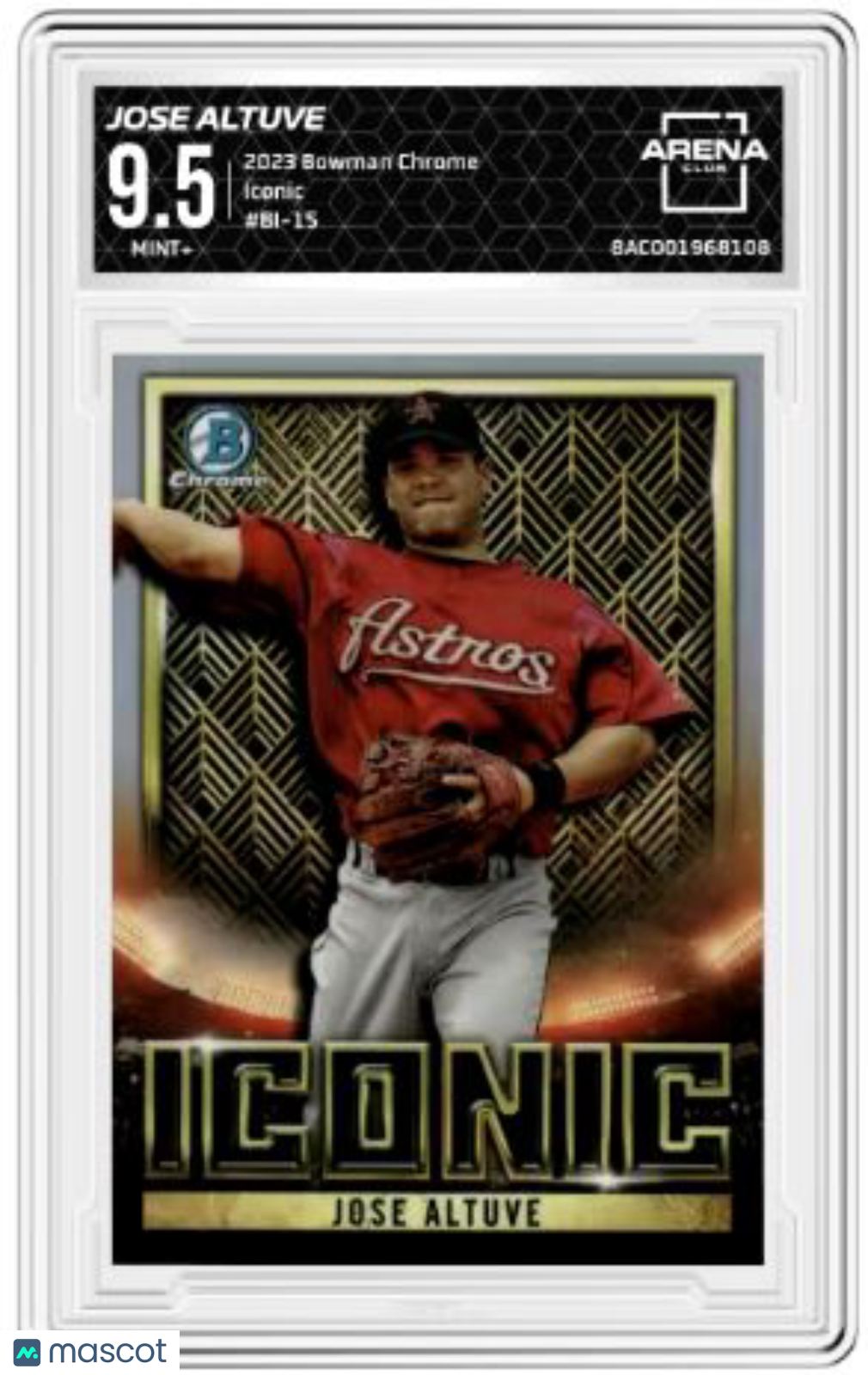 2023 Bowman Chrome Jose Altuve #BI-15 Iconic Baseball Arena Club 9.5