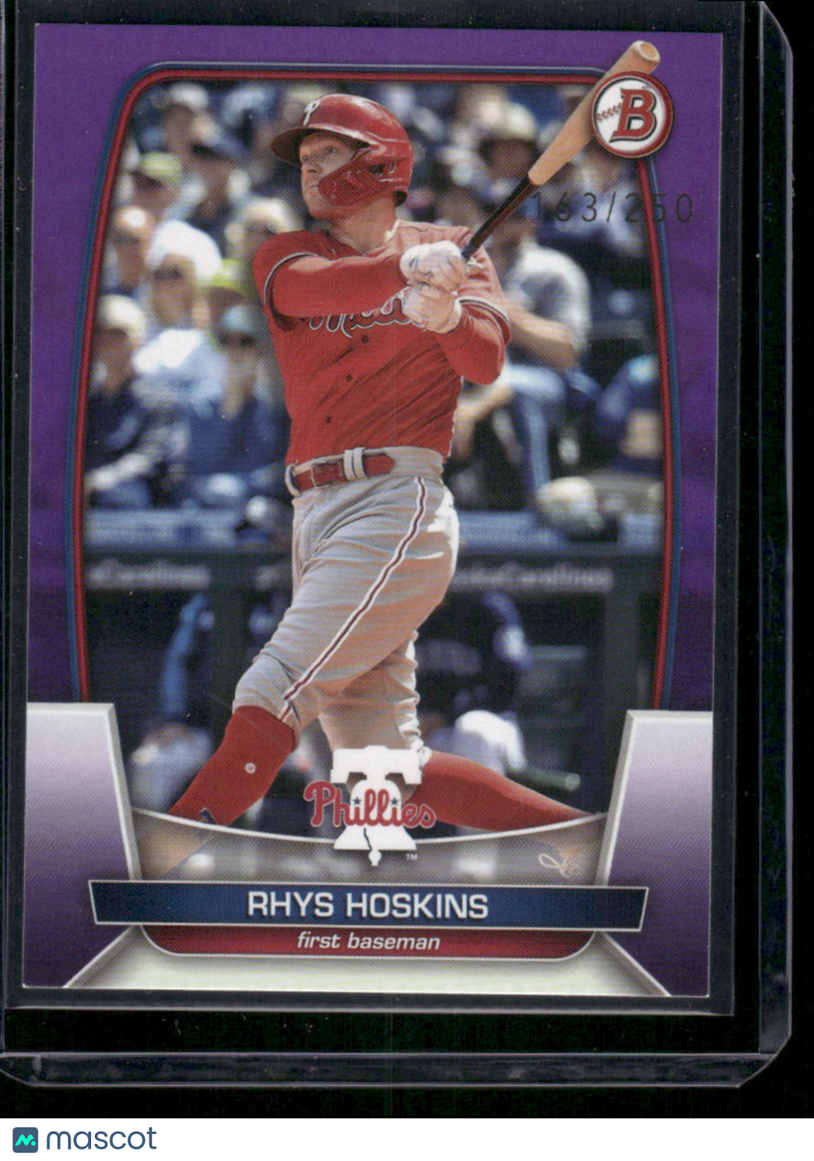 2023 Bowman Rhys Hoskins #66 Purple 163/250 Baseball