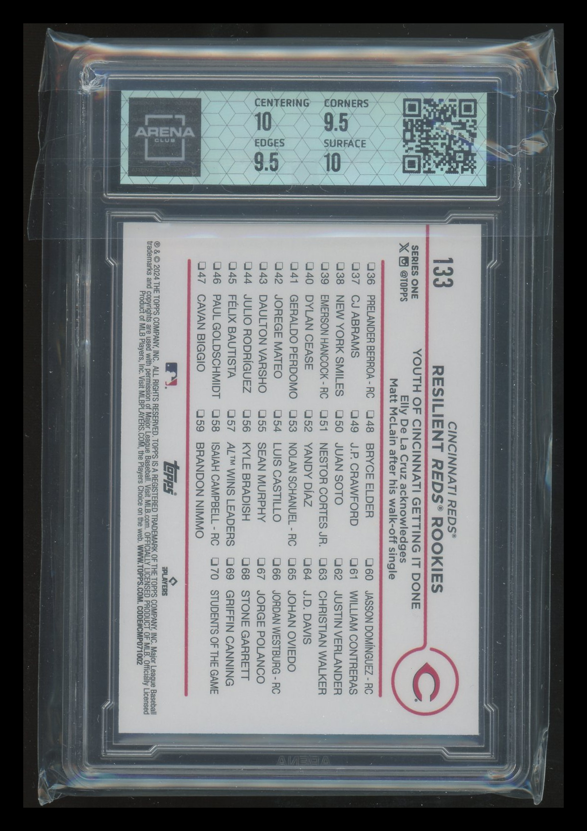 2024 Topps Resilient Reds Rookies #133 Baseball Arena Club 10