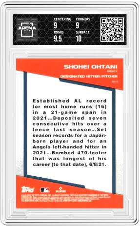 2022 Topps Opening Day Shohei Ohtani #BS-15 Bomb Squad Baseball AC 9.5