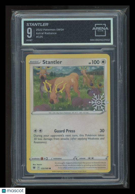 Stantler #125/189 Arena Club 9 2022 Pokemon Sword & Shield Astral Radiance