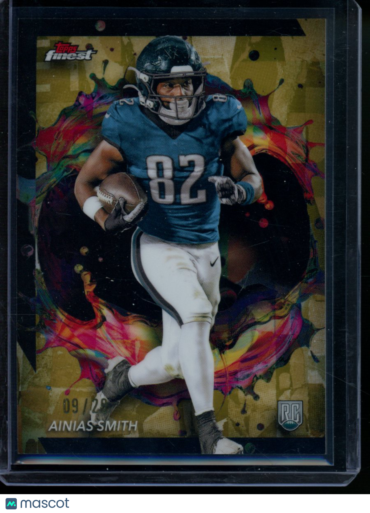 2024 Topps Finest Ainias Smith #280 Gold 09/20 RC Football