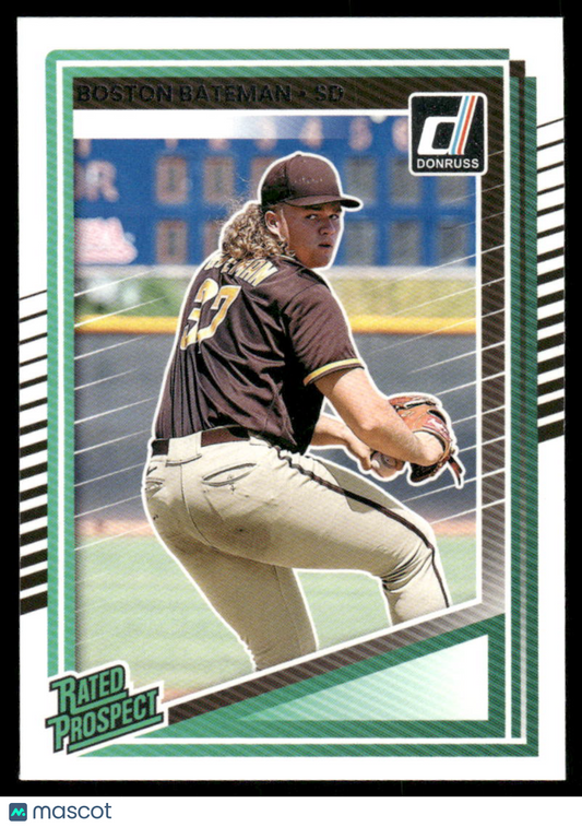 2025 Donruss Rated Prospect Boston Bateman #118 Rated Prospect Baseball