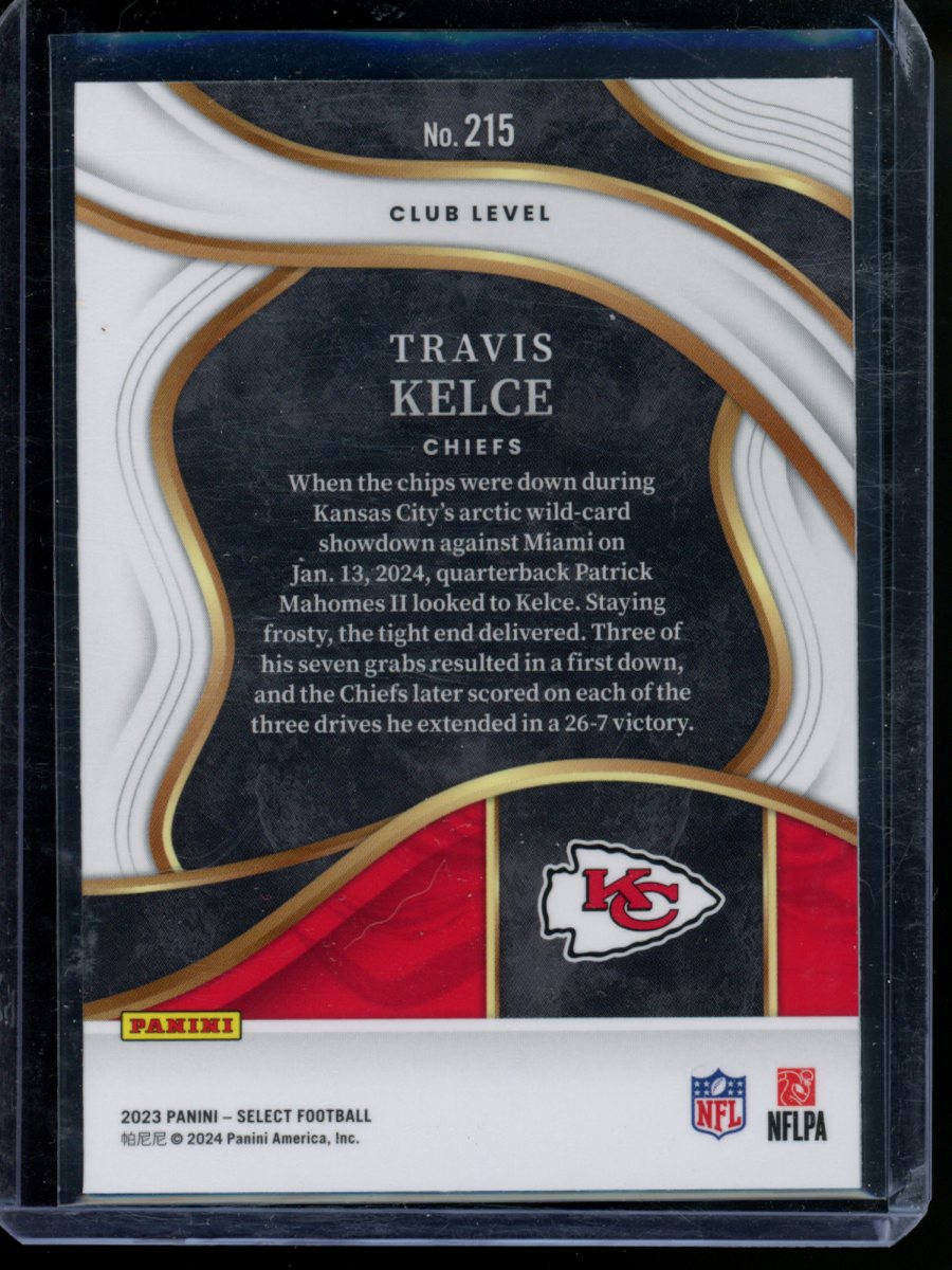 2023 Panini Select Travis Kelce #215 Football
