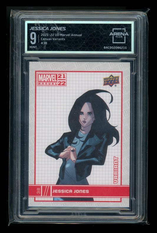 2021-22 Upper Deck Marvel Annual Canvas Variant Jessica Jones #C38 Arena Club 9
