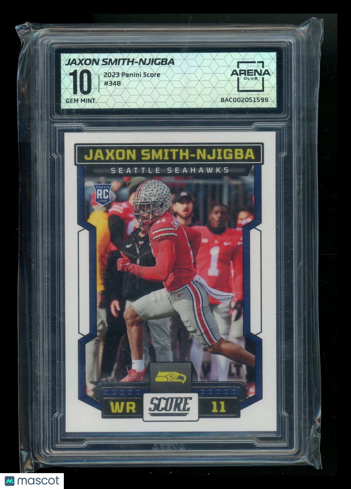 2023 Panini Score Jaxon Smith-Njigba #348 RC Football Arena Club 10