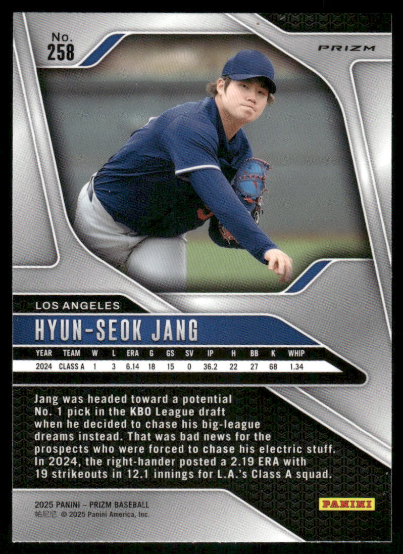 2025 Panini Prizm Baseball Hyun-Seok Jang #258 Prizm Baseball