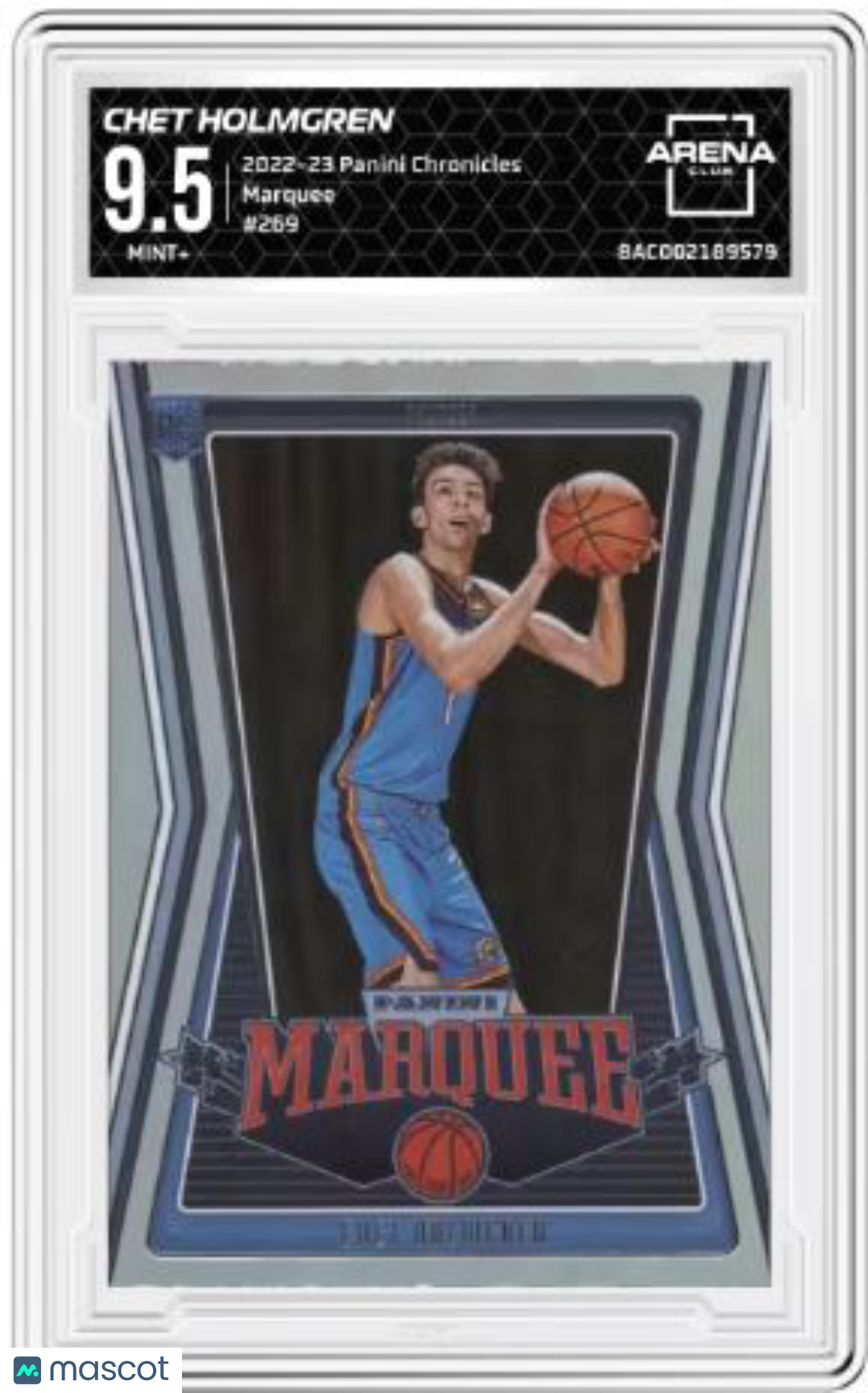 2022-23 Panini Chronicles Chet Holmgren #269 Marquee Basketball Arena Club 9.5