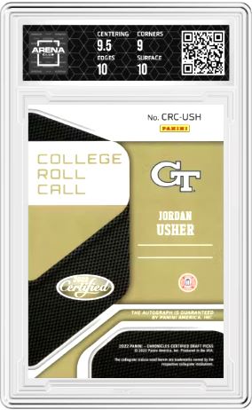 2022-23 Panini Chronicles DP Jordan Usher #MA-JHD College Roll Call Auto AC 9.5