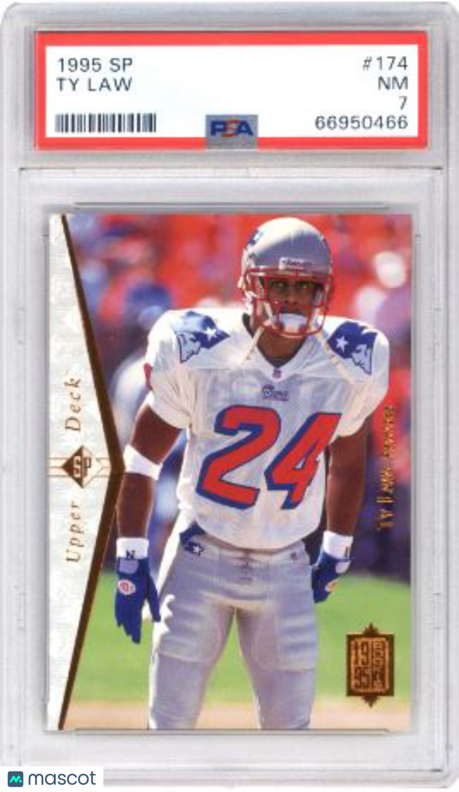 1995 SP Ty Law #174 Football PSA 7