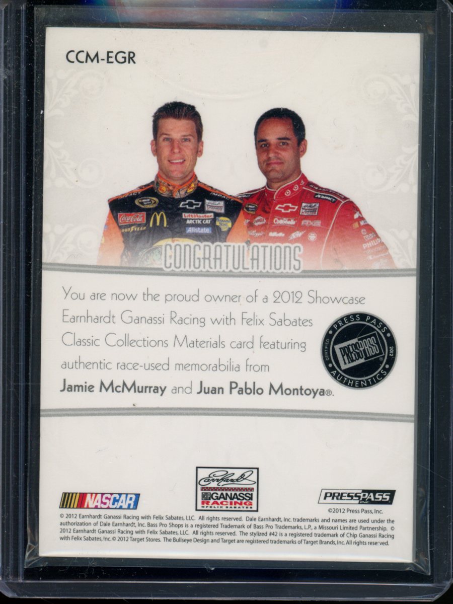 2012 Press Pass Showcase Classic Montoya McMurray #CCM-EGR 61/99 Sheet Metal